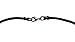 DragonWeave Thick 3mm Black Leather Gunmetal Cord Necklace