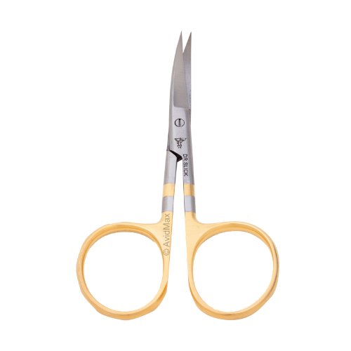 Dr. Slick All Purpose Scissor, 4", Gold Loops, Curved - Thumbnail 3