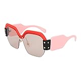 ROYAL GIRL Semi Rimless Sunglasses For Women Trendy Candy Color Designer Glasses
