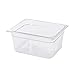 Rubbermaid Commercial Products Cold Food Insert Pan for Restaurants/Kitchens/Cafeterias, 1/2 Size, 6 Inches Deep, Clear (FG125P00CLR)