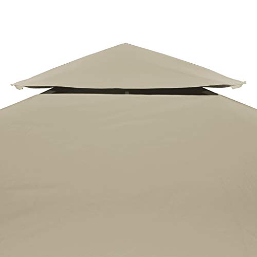 Pavillon-Ersatzdach 310 g/m² Beige 3x3 m – Bild 3