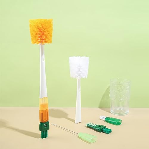 Clnsmpl 4in1 Bottle Brush with Straw Brush，Built for Cleaning Sport
