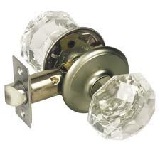 Gainsborough Sonata Crystal Door Knob Set (Non-locking Hall & Closet, Satin Nickel)