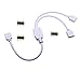 TronicsPros 4 Pin LED Splitter Cable - RGB LED Strip 2 Way Splitter, 12inch, White, 1pc