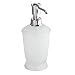 InterDesign Franklin Liquid Soap & Lotion Dispenser Pump for Kitchen or Bathroom Countertops, Clear Frosted/Chrome