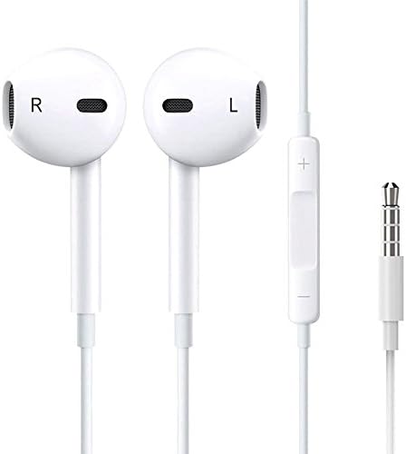 SOCOUL bb-072-earbuds Earphones with Microphone Premium Earbuds Stereo Headphones and Noise Isolating Headset Made for Apple IPhone IPod IPad Samsung Galaxy Lg HTC - White - 2 Piece