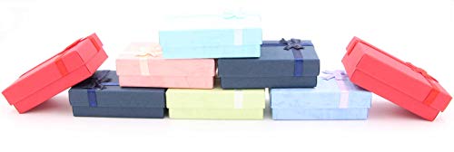 LeBeila 12pcs Paper Jewelry Gifts Boxes For Jewelry Display-Rings, Small Watches, Necklaces, Earrings, Bracelet Gift Packaging Box (Mix Color)