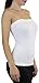 ToBeInStyle Women's Seamless Bandeau Tube Top Ribbed Without Pad - White - One Size