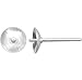 10 Pairs Adabele Authentic Sterling Silver Stud Earring Posts Findings 0.7mm Pin 4mm (0.16 inch) Small Glue in Pearl Cup 20pcs Earnut Backs for Earrings Making SS196