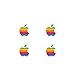 Supertogether Retro Apple Logo Multicolour Rainbow Style Vinyl Decal Brand Sticker for iPhone (excluding Plus models) - Matte Finish