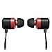 Sentey® In-ear Headphones Amplitude X90 (Black/Red) with In-line MIC Ls-4002 Earbuds Better Bass Match Any Apple Iphone Ipad Ipod Smartphone Samsung Galaxy and Music Player - Gaming or Music Use Best Match Earphones in Ear Pc and Music Headset