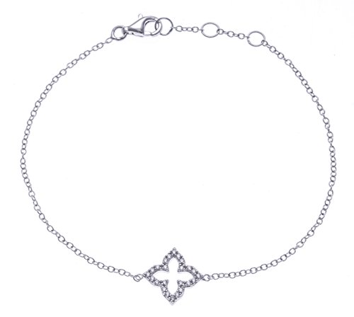 fant-Zi-Silver-Rhodium-Plated--Moroccan-Flower-Zircon-Bracelet--17-cm-1-1-cm