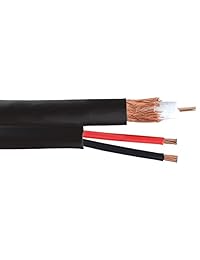 Cinco estrellas Cable RG59 UL Listed 1000 ft siamés. coaxial CCTV Cable Combo 20 AWG RG59 + 18 2 18 AWG alimentación