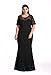 myfeel Women Plus Size Lace Ruched Empire Waist Sweetheart Mermaid Fishtail Cocktail Evening Dress 3X