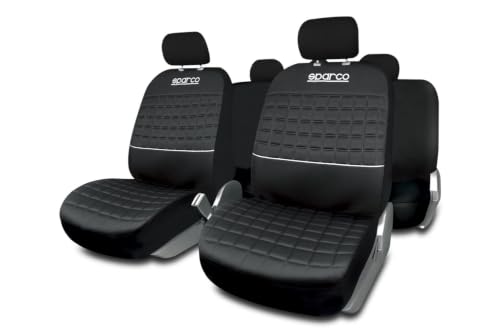 Sparco SPC1042SV Seat Cover Sets, Model: Lazio, Gray, Grey