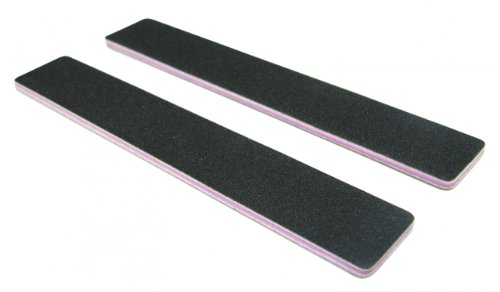 Standard Black 80/80 (Lav Ctr) 1-1/8" Wide Washable Jumbo Nail File 12 Pack