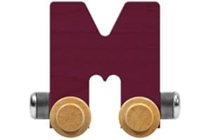 Maple Landmark NameTrains Bright Letter Car M - Made in USA (Purple)