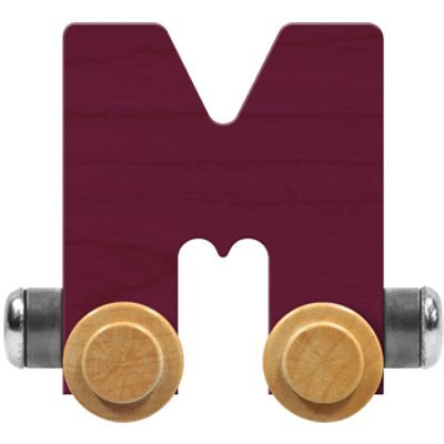 Maple Landmark NameTrains Bright Letter Car M - Made in USA (Purple)