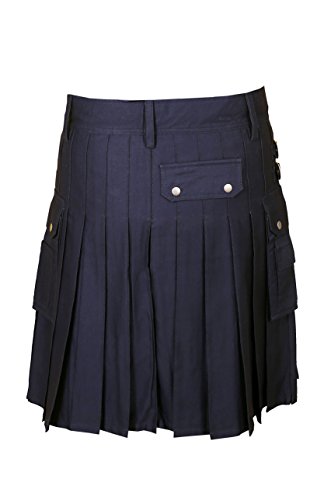 2 Scottish+Designer+Black+Utility+Kilt