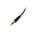 StarTech.com 1 ft. (0.3 m) 3.5mm Audio Cable - 3.5mm Slim Audio Cable - Gold Plated Connectors - Male/Male - Aux Cable (MU1MMS), Black