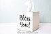 Bless You! Wood Tissue Box Cover, White