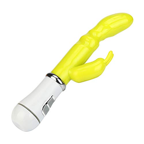 CCTAV vibrator Adult Toy Thrusting Rabbit Dildo G-spot Multispeed Massager vibrator for women (20.5cm, Yellow)
