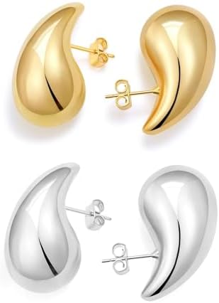 Orecchini Pendenti A Goccia In Argento 925 Placcato Oro Rosa Con Opale Creato E Zirconi. Dimensioni Opale 7x9 Mm, Lunghezza Totale 31 Mm. Ipoallergenici, Regalo Donna.