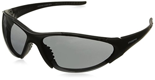 Crossfire 1821 core black frame safety sunglasses with smoke lens…