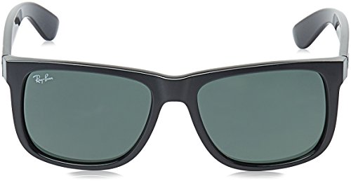 Ray-Ban Justin Sunglasses (RB4165) Black/Green Plastic - Non-Polarized - 54mm
