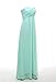 Kiss Dress Women's Bridesmaid Dresses Long Sweetheart Prom Gowns Chiffon Strapless(L,Mint)