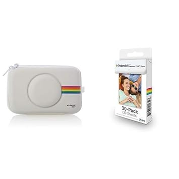Polaroid PLSNAPEVAW – Kameraetui (Hülle, Polaroid, Eva, Filz, staubbeständig, Kratz- und stoßfest) & 2x3 Zoll Premium ZINK Fo