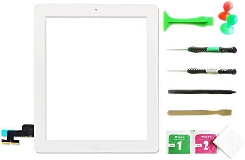 eSack® White Touch Screen Digitizer Front Glass 9.7" With Home Button for IPAD 2 A1395 A1397 A1396 Wi-Fi /Cellular + Repair Tools included