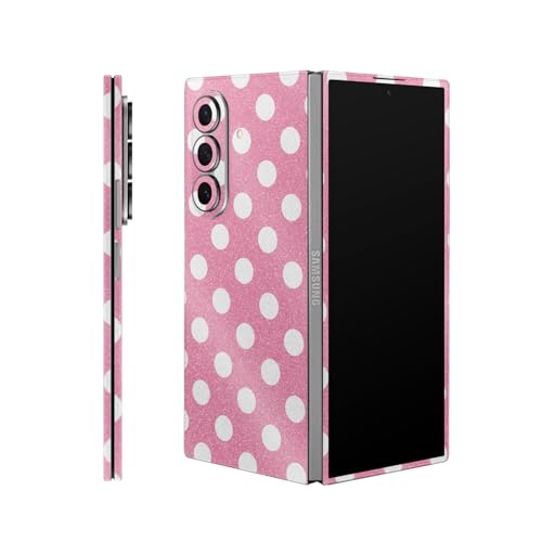 Glossy Glitter Phone Skin Compatible with Samsung Galaxy Z Fold 7 - Mini Dots -…