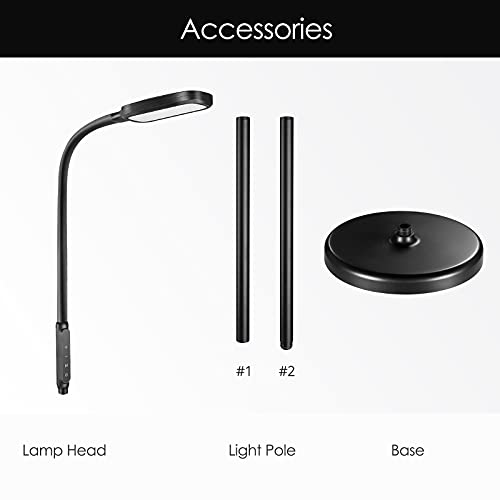 zanvia LED Floor Lamp with 5 Brightness Levels & 3 Color Temperatures