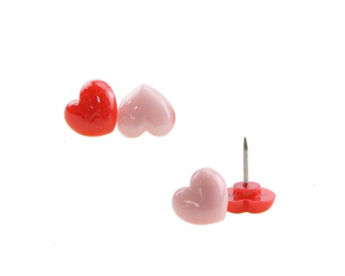 Cartoon Pushpin Combination 30 Pcs Heart Shaped Thumbtacks for Feature Wall, Whiteboard, Corkboard, Photo Wall