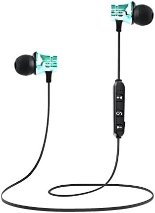 Bluetooth Headphones, Wireless Sports In-ear Earphones and Mic HD Stereo Bass Quality Sound and Noise Cancelling perfect for running up to 7 hours working time for full enjoyment. (Blue)
