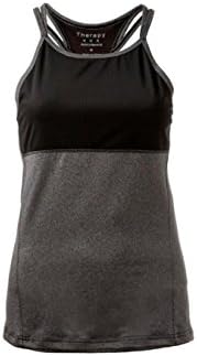 Therapy Fashion Premium Ultra Soft Active Performance Multi-Strap Tank top with Mesh Overlay Non See-Through Fabric