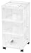 IRIS USA 3 Drawer Rolling Storage Cart with Organizer Top, White
