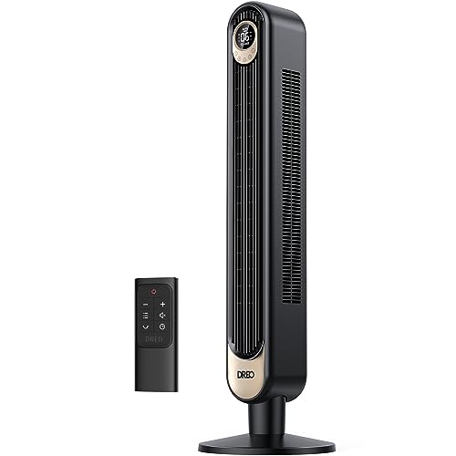 Dreo Tower Fan 42 Inch, Quiet Oscillating Bladeless Fan with Remote, 6