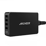 Archeer 5-Port Quick Charge 3.0 Desktop USB/USB C Charging Station