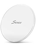 Wireless Charger, Seneo Qi Fast Wireless Charging Pad Compatible iPhone Xs/XR/XS Max/X/8/Plus, Samsung Galaxy Note 9/Note 8/S9, and All Qi-Enabled Phones (No AC Adapter)