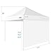 Ohuhu Canopy Tent with Screen, 10 X 10 Ft Pop-Up Canopy Tent, Instant Shelter Canopy with Sidewall Sun-Shade Wall & Wheeled Carrying Bag, White