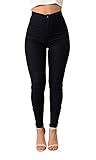 Pxmoda Women's Casual Stretch Skinny Pencil Pants High Waist Elastic Slim Jeans