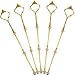 KINGSO 3 Tier Golden Cake Stand(5 Sets) Handle Cake Plate Stand Centre Handle Fittings,crown