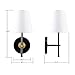 Tamb Wall Sconce with Fabric Shade | Antique Brass Hallway Light Fixture LL-SC201-AB