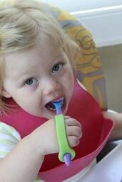 image for EazyHold Green Silicone Childrens Adaptive Aid for Eating Utensils, Wr