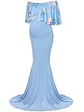 Molliya Maternity Long Dress Off Shoulder Ruffles