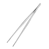 RoseSummer Stainless Steel Long Food Tongs Straight Tweezers Kitchen Tool