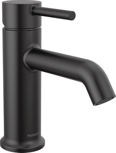 Peerless Precept Single Hole Bathroom Faucet, Matte Black Bathroom Sink Faucet,…
