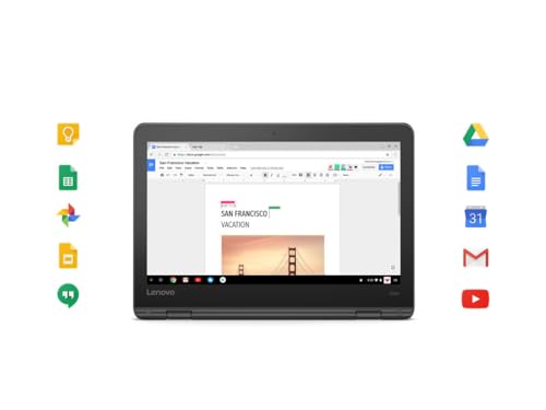 Lenovo 300E Gen2 Touchscreen Chromebook Laptop, 11.6in 2-in-1 Computer, AMD A4-9120, 32GB SSD, 4GB RAM, Chrome OS, Japanese Keyboard (reacondicionado)